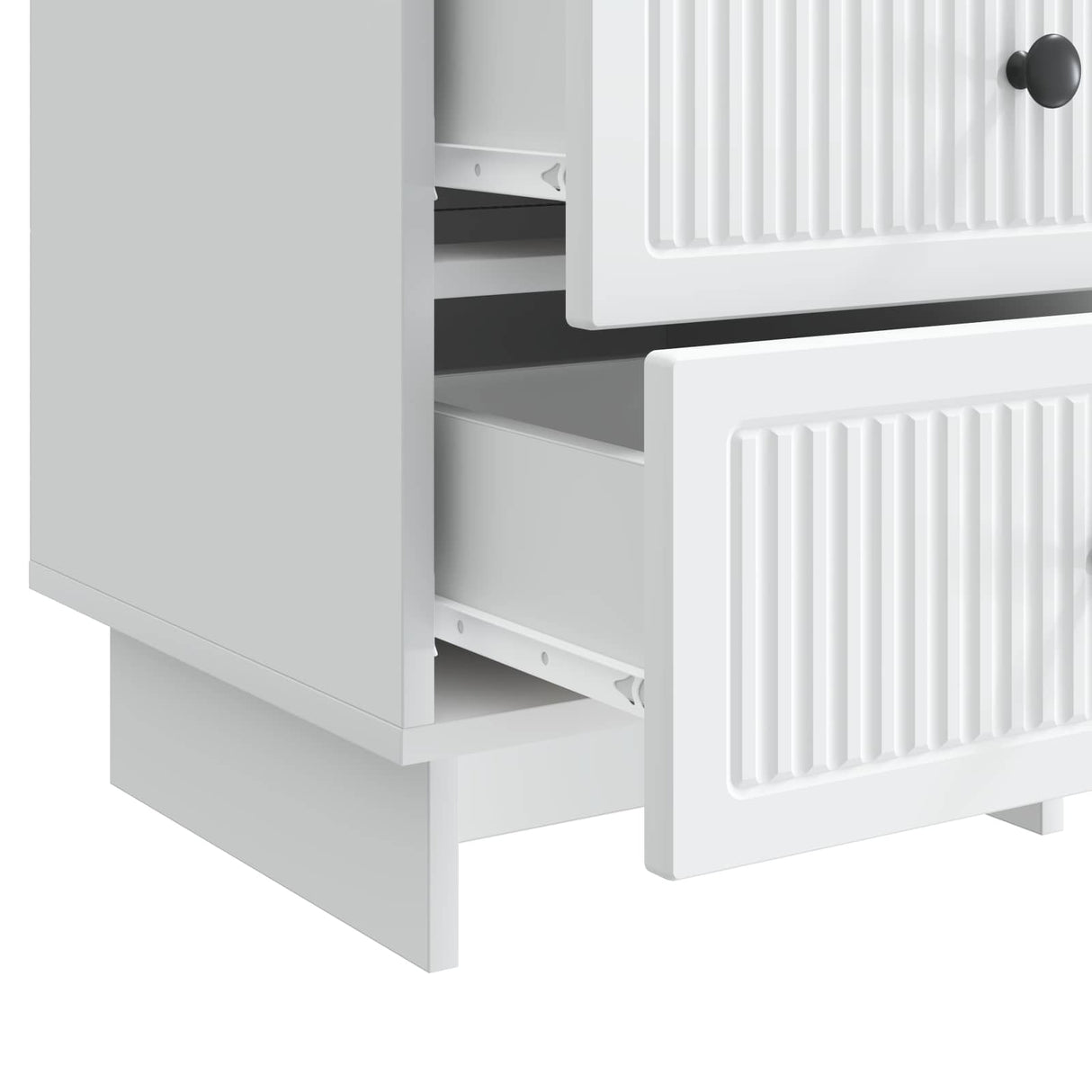 vidaXL Nightstand with Drawer White 43 x 41 x 66.5 cm Engineered Wood