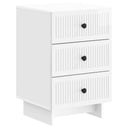 vidaXL Nightstand with Drawer White 43 x 41 x 66.5 cm Engineered Wood