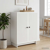 vidaXL Dressoir Wit 66 x 34,5 x 90 cm Bewerkt hout