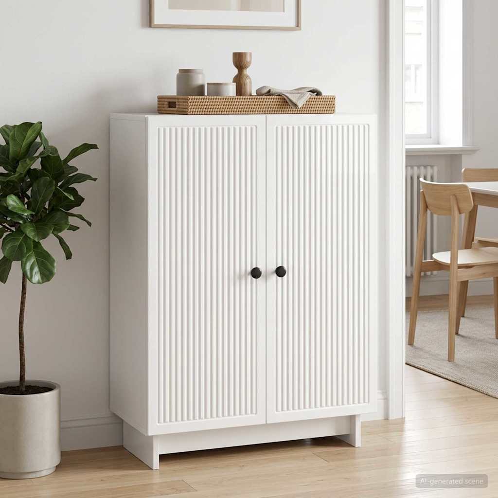 vidaXL Dressoir Wit 66 x 34,5 x 90 cm Bewerkt hout
