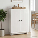 vidaXL Dressoir Wit 66 x 34,5 x 90 cm Bewerkt hout