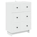 vidaXL Ladekast Wit 66 x 34,5 x 90 cm Bewerkt hout