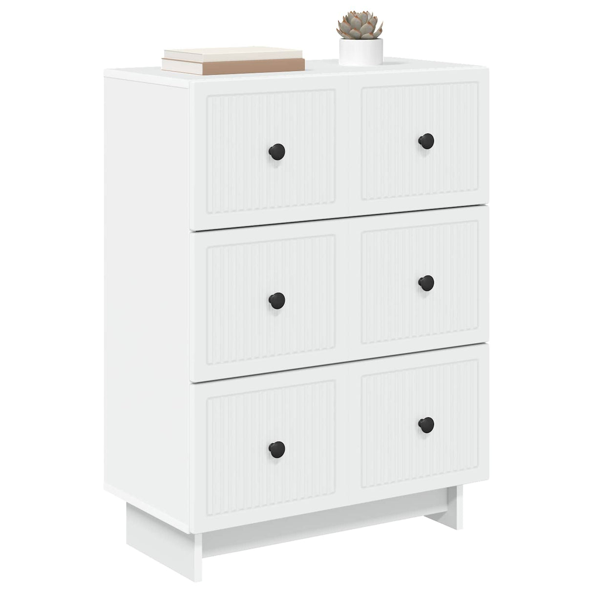 vidaXL Ladekast Wit 66 x 34,5 x 90 cm Bewerkt hout