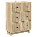vidaXL Ladekast Wit 66 x 34,5 x 90 cm Bewerkt hout