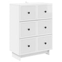 vidaXL Ladekast Wit 66 x 34,5 x 90 cm Bewerkt hout