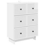 vidaXL Ladekast Wit 66 x 34,5 x 90 cm Bewerkt hout