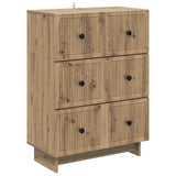 vidaXL Ladekast Wit 66 x 34,5 x 90 cm Bewerkt hout