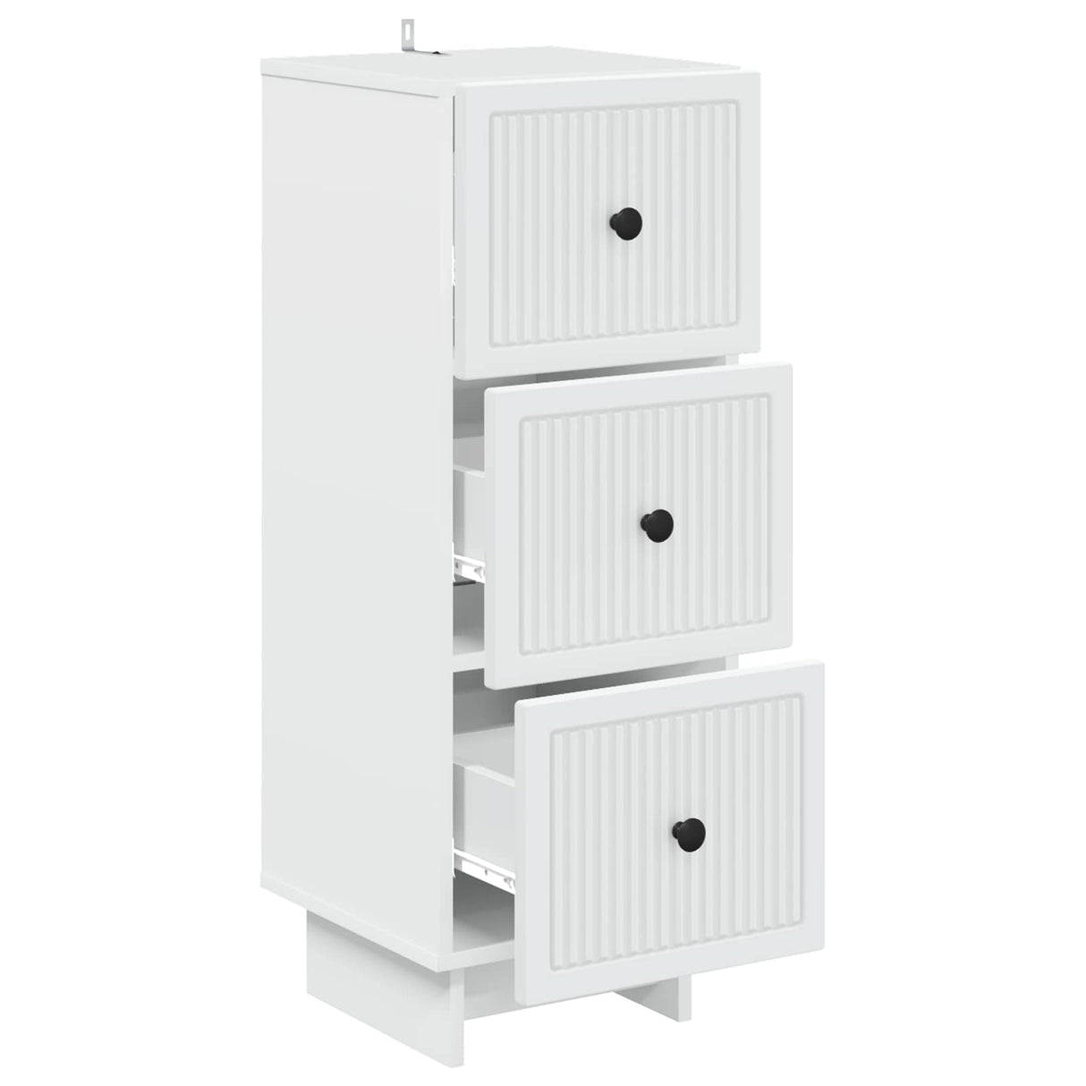 vidaXL Ladekast Wit 33 x 34,5 x 90 cm Bewerkt hout