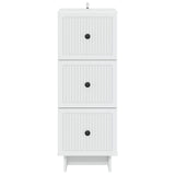 vidaXL Ladekast Wit 33 x 34,5 x 90 cm Bewerkt hout