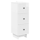 vidaXL Ladekast Wit 33 x 34,5 x 90 cm Bewerkt hout