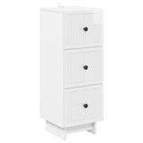 vidaXL Ladekast Wit 33 x 34,5 x 90 cm Bewerkt hout