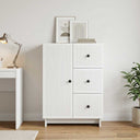 vidaXL Sideboard with Drawer White 66 x 34.5 x 90 cm Engineered Wood