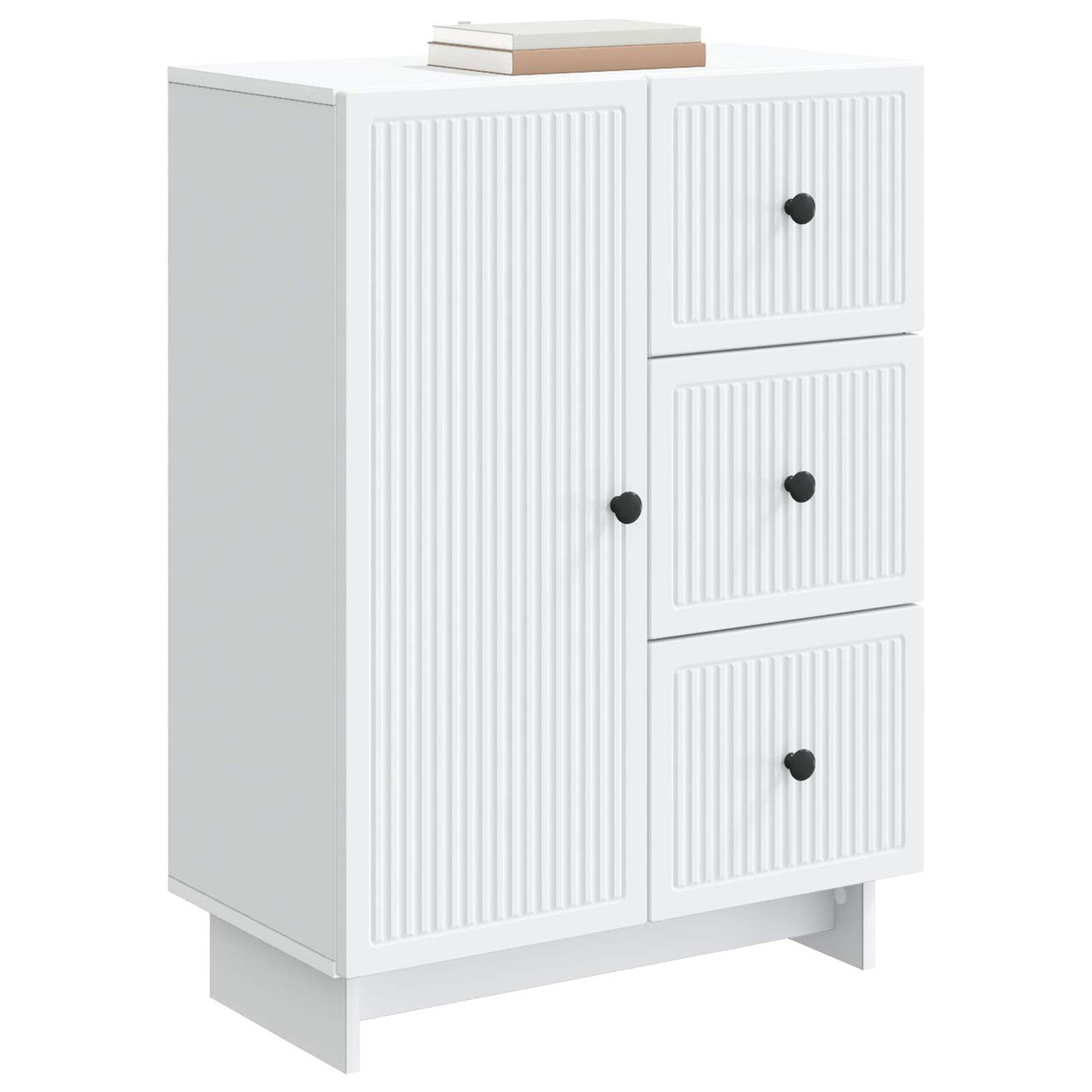vidaXL Sideboard with Drawer White 66 x 34.5 x 90 cm Engineered Wood