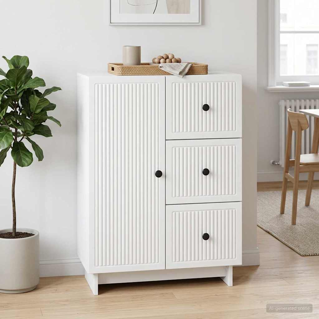 vidaXL Sideboard with Drawer White 66 x 34.5 x 90 cm Engineered Wood