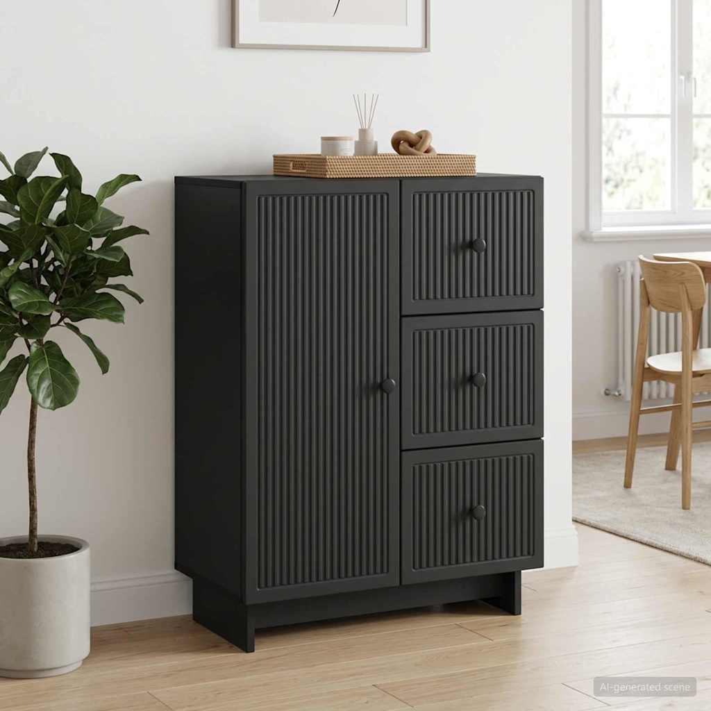 vidaXL Sideboard with Drawer White 66 x 34.5 x 90 cm Engineered Wood