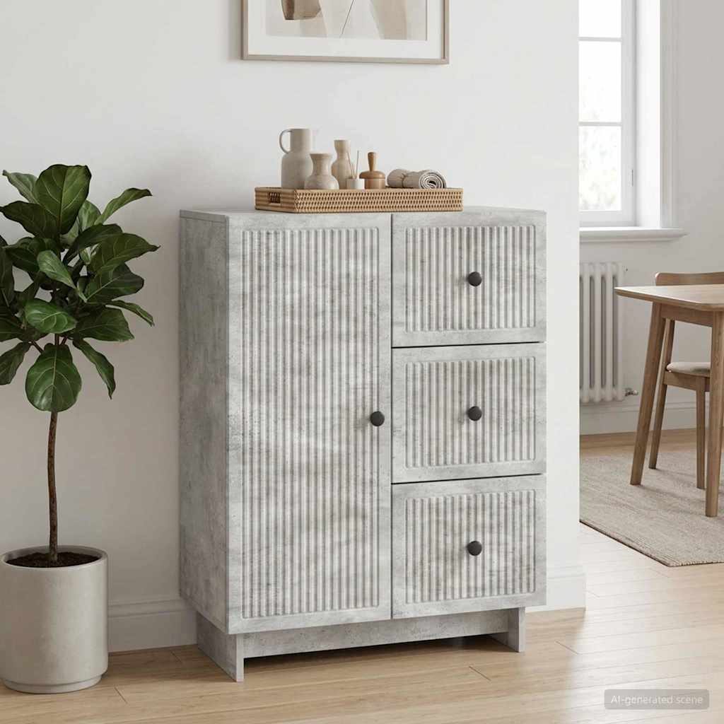 vidaXL Sideboard with Drawer White 66 x 34.5 x 90 cm Engineered Wood