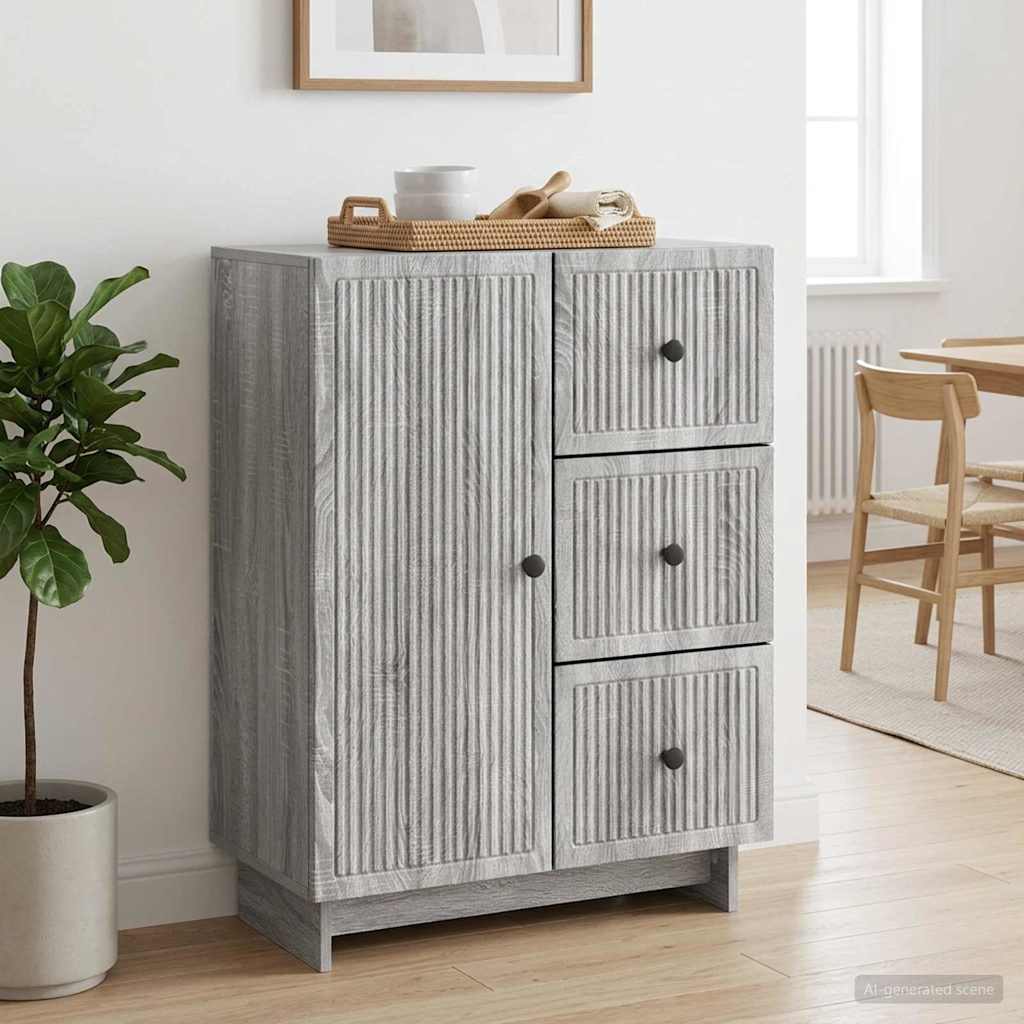 vidaXL Sideboard with Drawer White 66 x 34.5 x 90 cm Engineered Wood