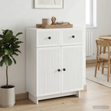 vidaXL Dressoir met lade Wit 66 x 34,5 x 90 cm Bewerkt hout