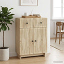vidaXL Dressoir met lade Wit 66 x 34,5 x 90 cm Bewerkt hout