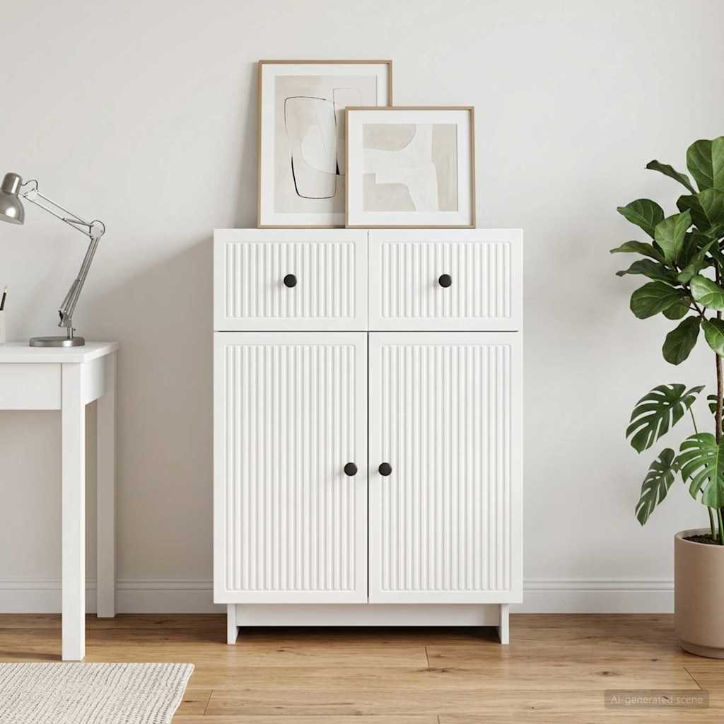 vidaXL Dressoir met lade Wit 66 x 34,5 x 90 cm Bewerkt hout
