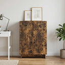 vidaXL Dressoir met lade Wit 66 x 34,5 x 90 cm Bewerkt hout