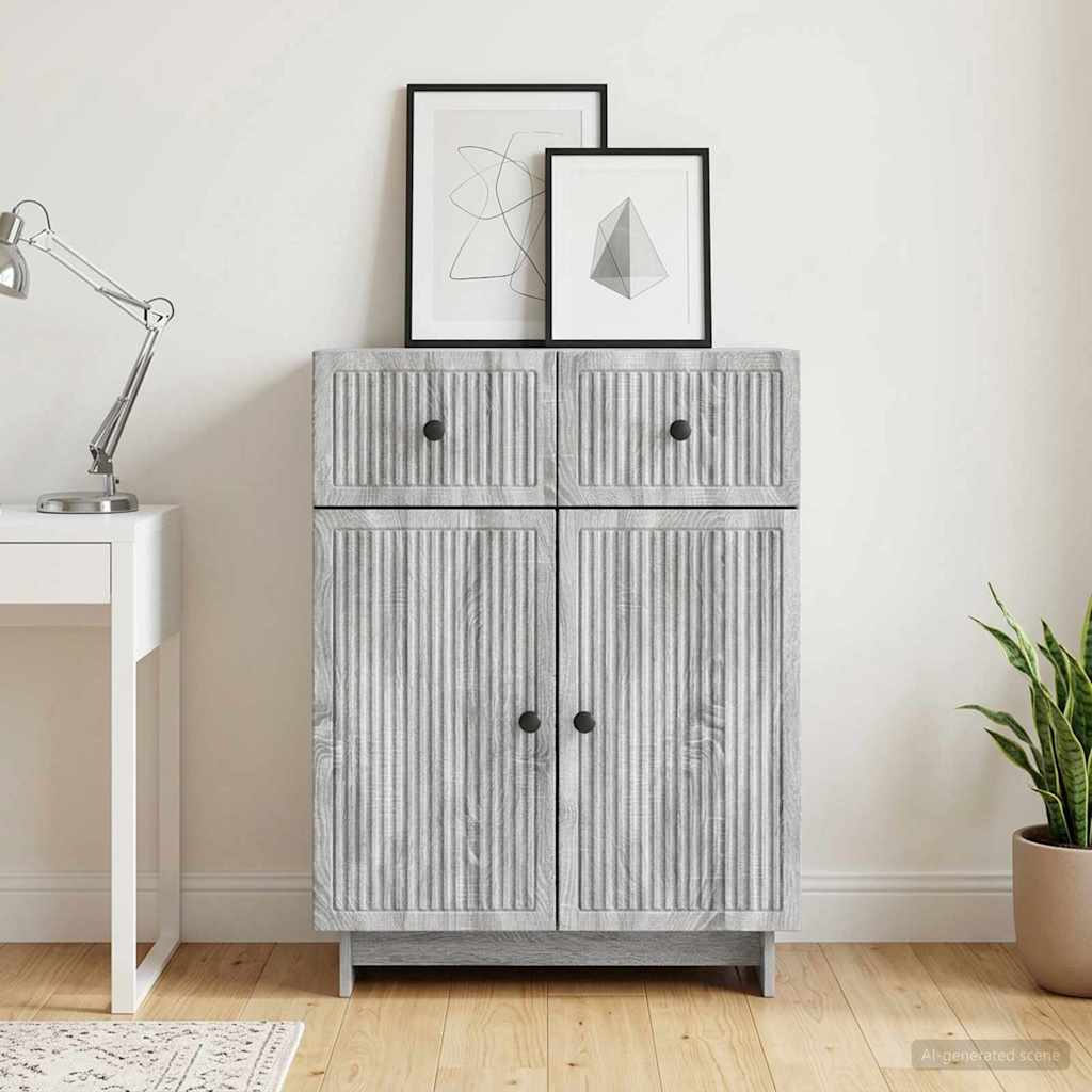 vidaXL Dressoir met lade Wit 66 x 34,5 x 90 cm Bewerkt hout