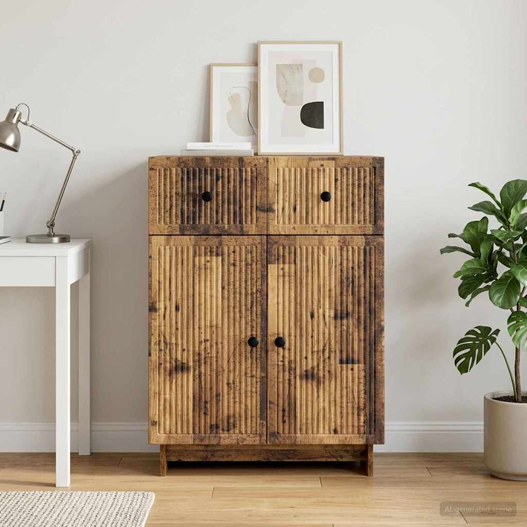 vidaXL Dressoir met lade Wit 66 x 34,5 x 90 cm Bewerkt hout