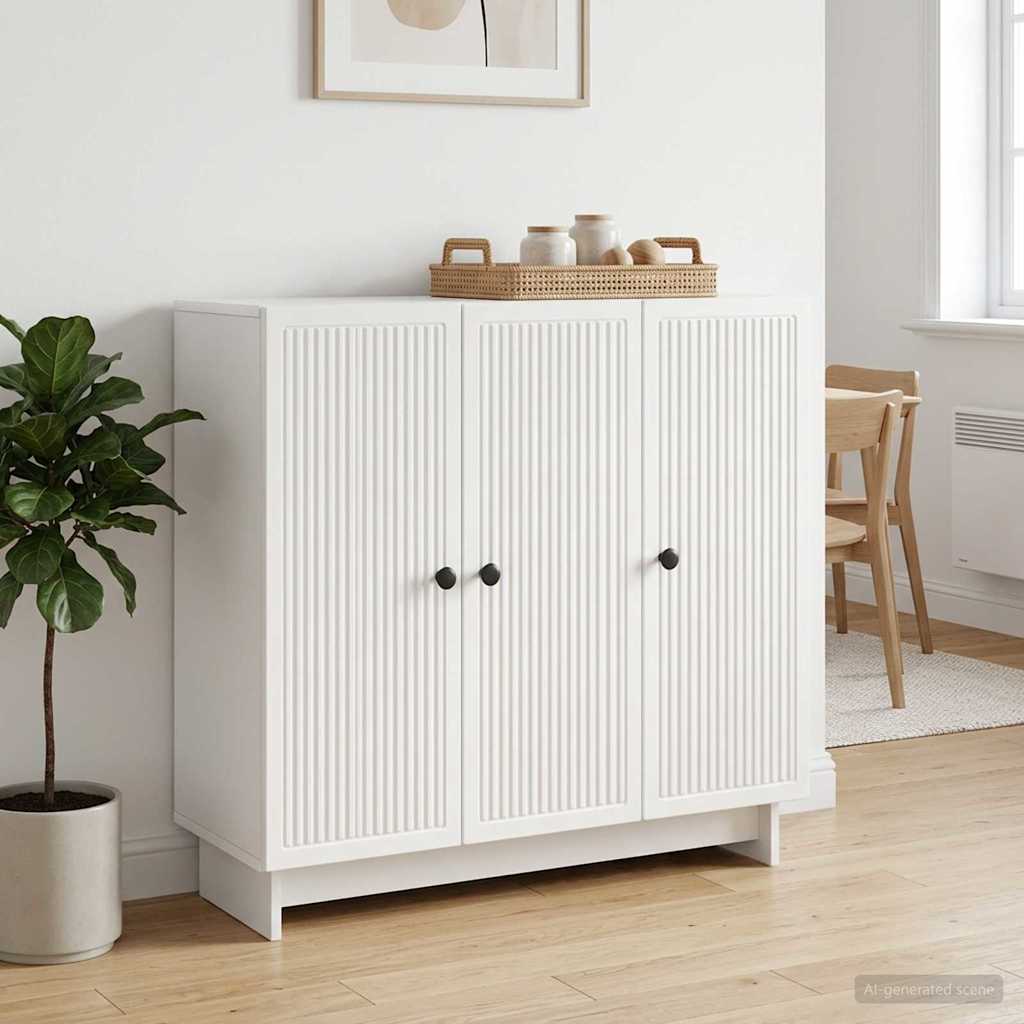 vidaXL Dressoir Wit 89 x 34,5 x 80 cm Bewerkt hout