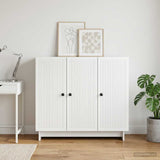 vidaXL Dressoir Wit 89 x 34,5 x 80 cm Bewerkt hout