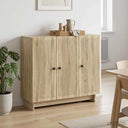 vidaXL Dressoir Wit 89 x 34,5 x 80 cm Bewerkt hout
