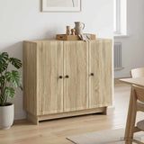 vidaXL Dressoir Wit 89 x 34,5 x 80 cm Bewerkt hout