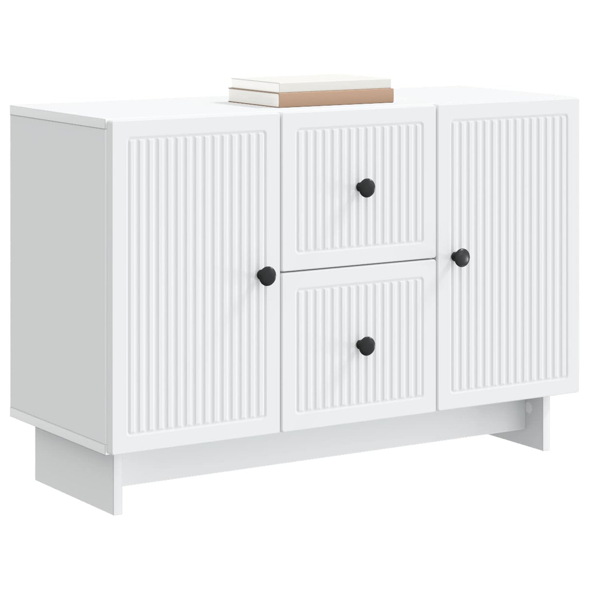 vidaXL Sideboard with Drawer White 89 x 34.5 x 60 cm Engineered Wood