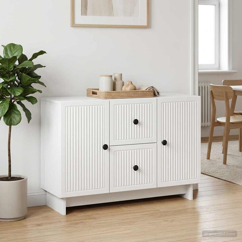 vidaXL Sideboard with Drawer White 89 x 34.5 x 60 cm Engineered Wood