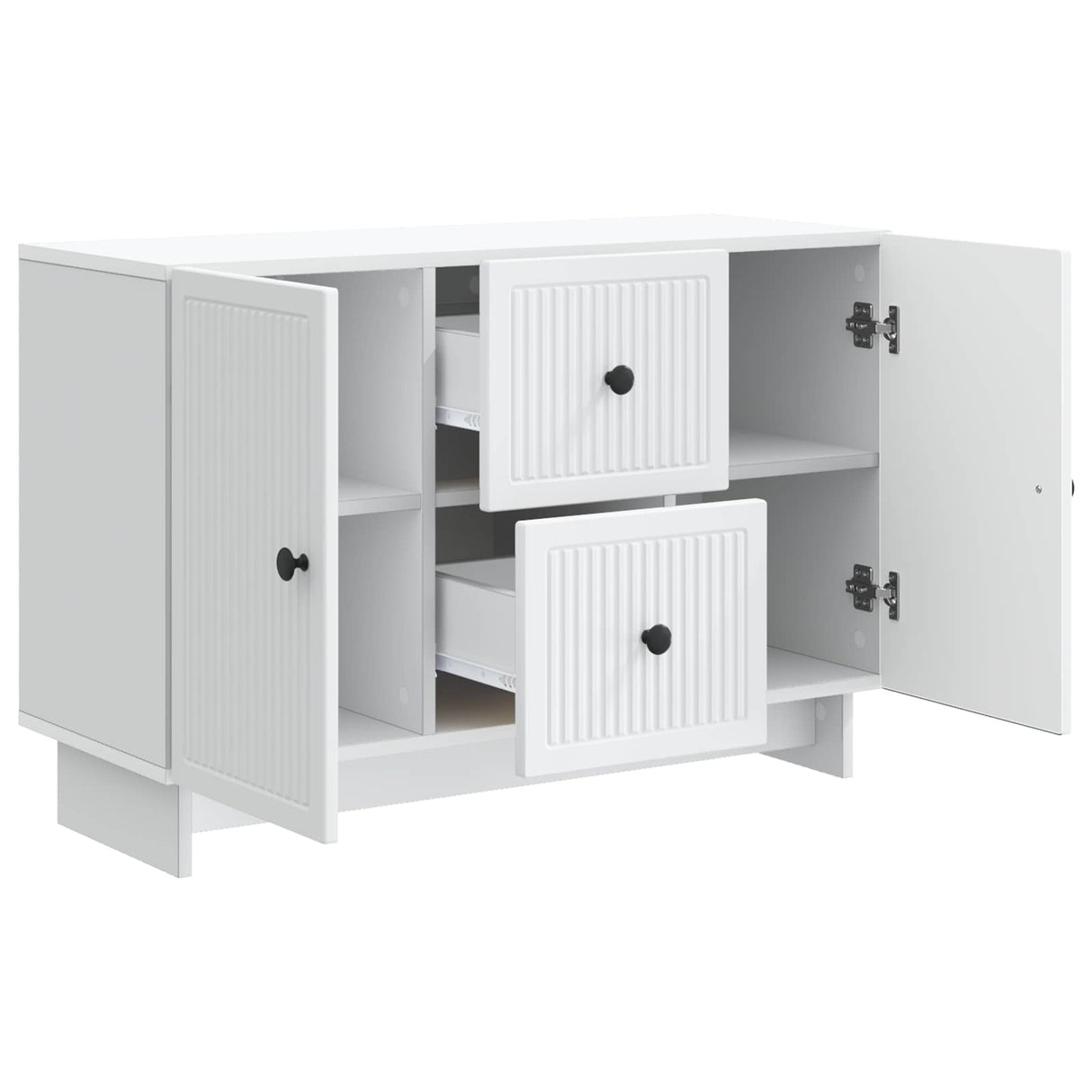 vidaXL Sideboard with Drawer White 89 x 34.5 x 60 cm Engineered Wood
