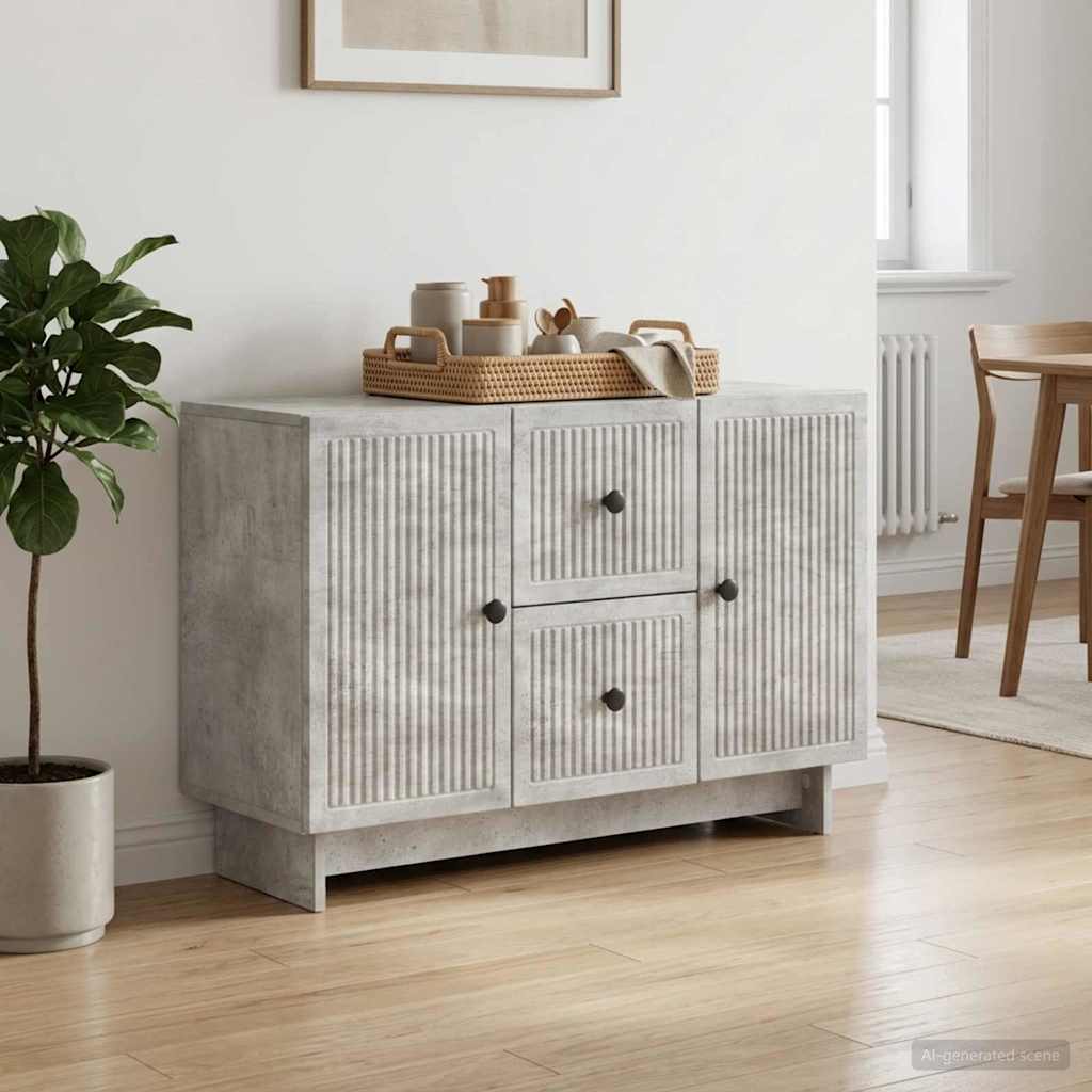 vidaXL Sideboard with Drawer White 89 x 34.5 x 60 cm Engineered Wood