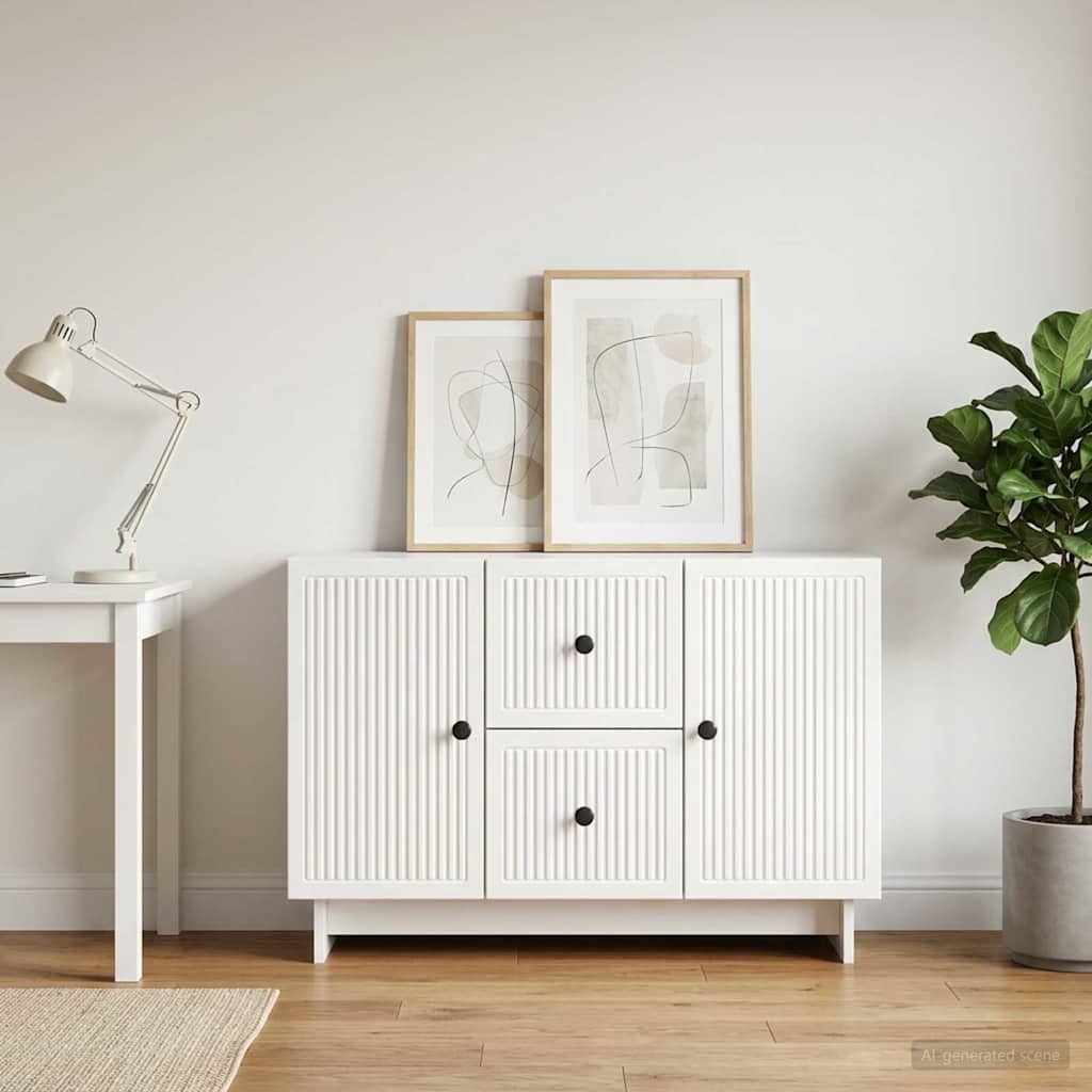vidaXL Sideboard with Drawer White 89 x 34.5 x 60 cm Engineered Wood