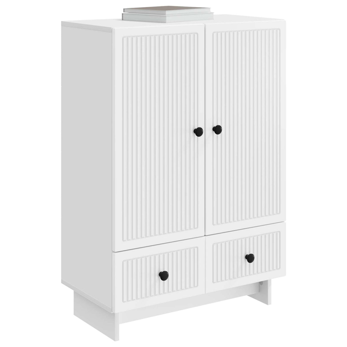 vidaXL Dressoir Wit 66 x 34,5 x 95 cm Geconstrueerd hout