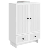 vidaXL Dressoir Wit 66 x 34,5 x 95 cm Geconstrueerd hout