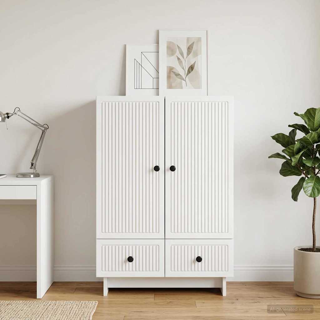 vidaXL Dressoir Wit 66 x 34,5 x 95 cm Geconstrueerd hout