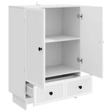 vidaXL Dressoir Wit 66 x 34,5 x 95 cm Geconstrueerd hout