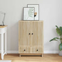 vidaXL Dressoir Wit 66 x 34,5 x 95 cm Geconstrueerd hout
