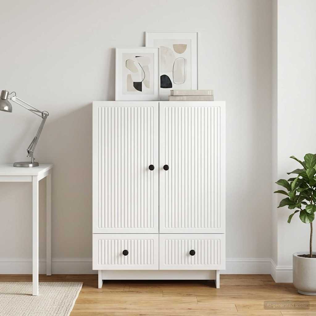 vidaXL Dressoir Wit 66 x 34,5 x 95 cm Geconstrueerd hout