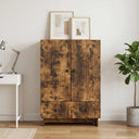vidaXL Dressoir Wit 66 x 34,5 x 95 cm Geconstrueerd hout