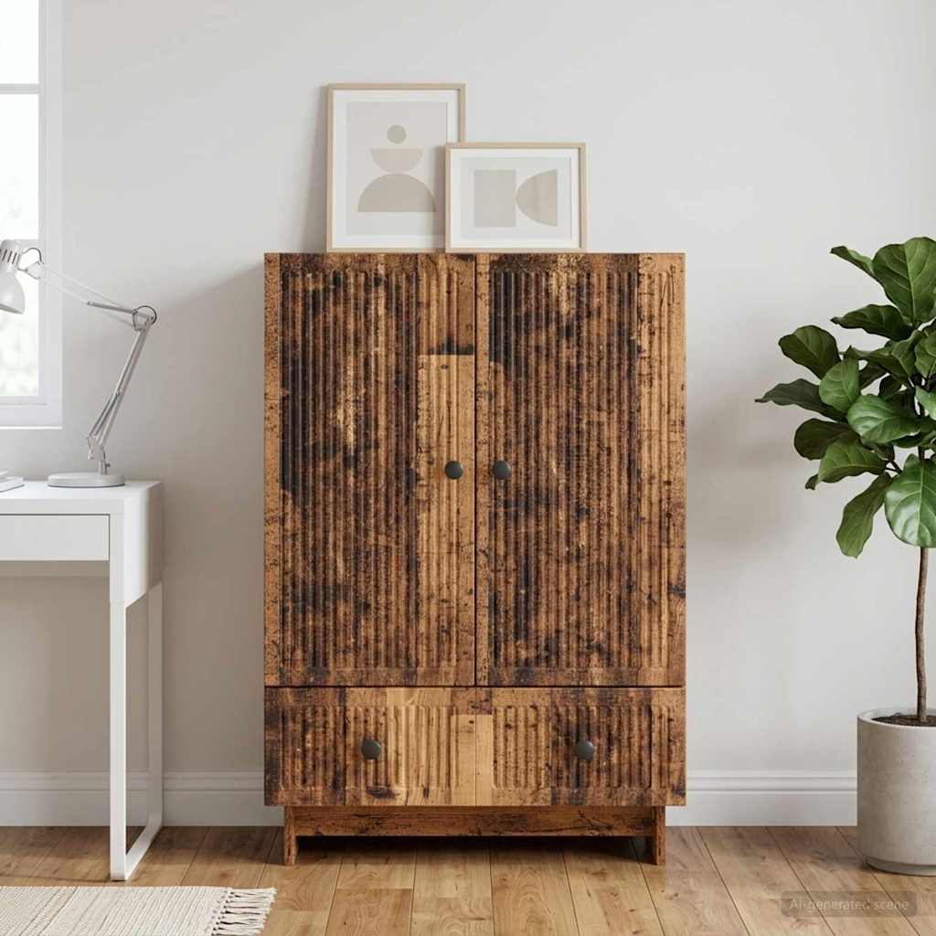 vidaXL Dressoir Wit 66 x 34,5 x 95 cm Geconstrueerd hout
