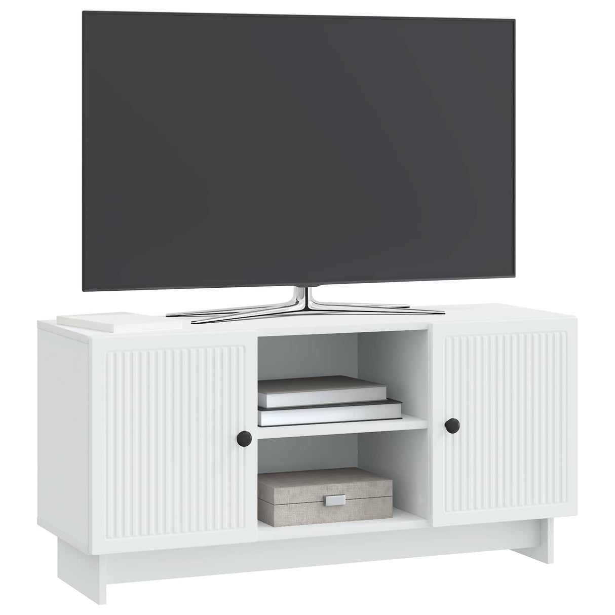 vidaXL TV Kast 102 x 34,5 x 50 cm Wit Bewerkt hout