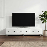 vidaXL TV Kast met lade Wit 147 x 34,5 x 30 cm Bewerkt hout