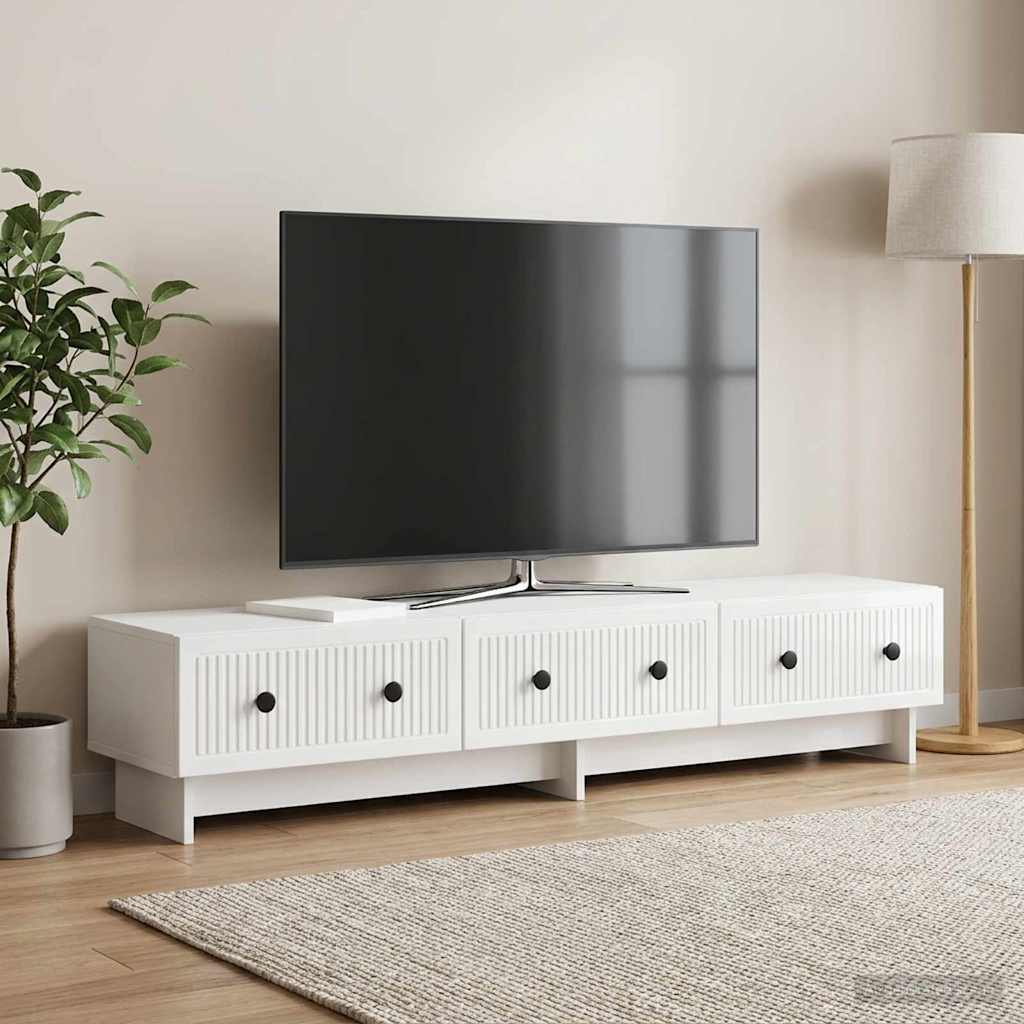 vidaXL TV Kast met lade Wit 147 x 34,5 x 30 cm Bewerkt hout