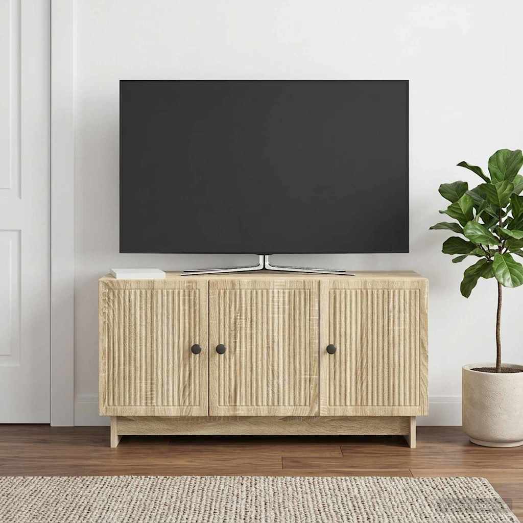 vidaXL TV Kast Wit 99 x 34,5 x 50 cm Bewerkt hout