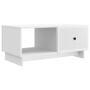 vidaXL Salontafel Wit 90 x 50 x 40 cm Bewerkt hout