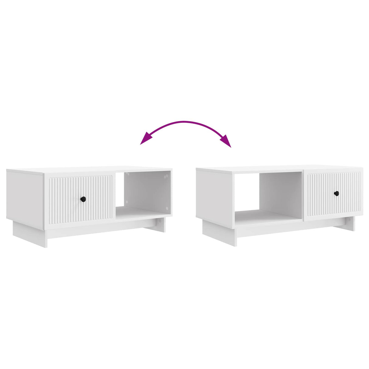vidaXL Salontafel Wit 90 x 50 x 40 cm Bewerkt hout